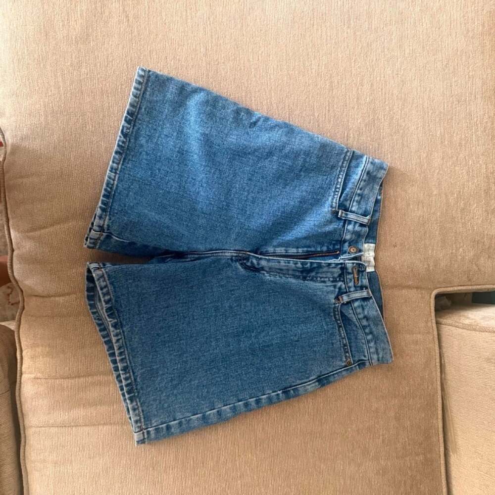 Christopher & Banks Blue Denim Mom Shorts